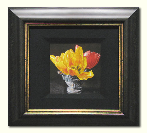 Tulips in Silver Cup